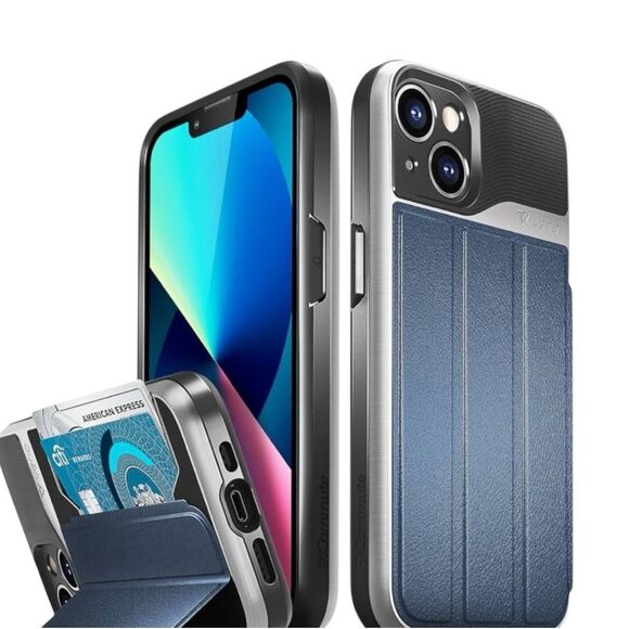 Vena vCommute Wallet Case Cover for Apple iPhone 12 Pro Max Navy and Silver - Picture 2 of 9